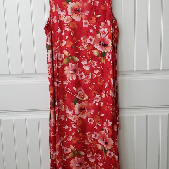 Coldwater Creek Maxi Dress Side Ties Waist Floral Size 1X USA Made VTG - Picture 5 of 6